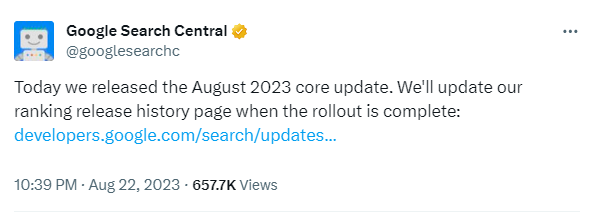 depth Google's August 2023 core algorithm update